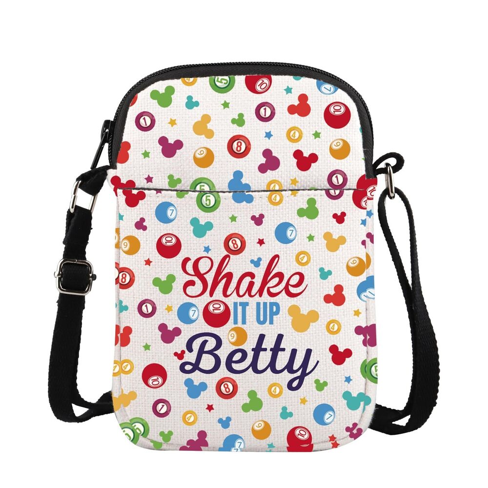 5859 Shake it up Betty Crossbody Bag Bingo Lover Gift Bingo Player Shoulder